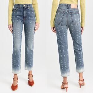 New Ulla Johnson The Elodie High Rise Wide Leg Jeans Arashi Wash Size 27